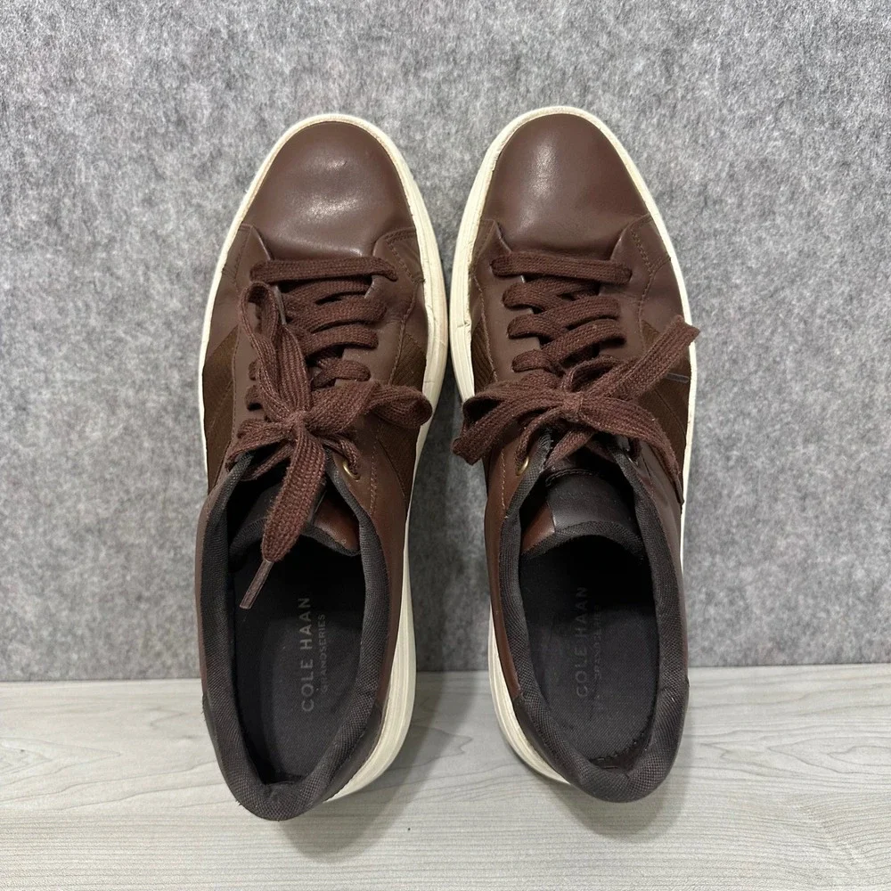 Cole Haan Grand Crosscourt Premier Mens Size 11 Brown Leather Sneakers‎ C35831
